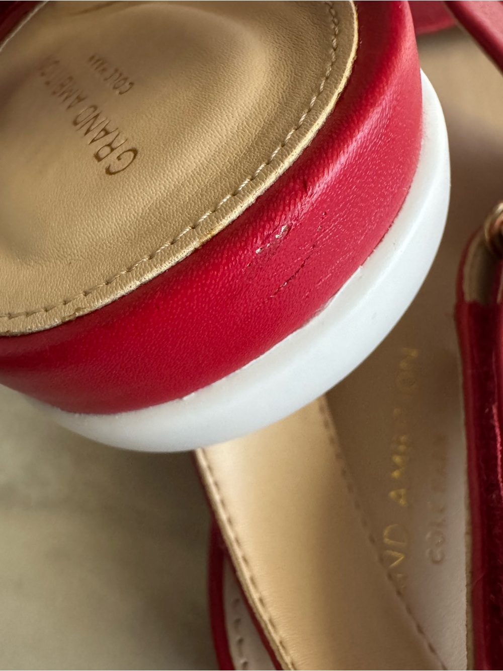 Cole Haan Women’s Red Crisscross Slingback Sandals Size 9.5 NWOT - Picture 10 of 11